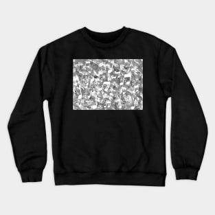 Grey Watercolor Music Note Silhouettes Crewneck Sweatshirt